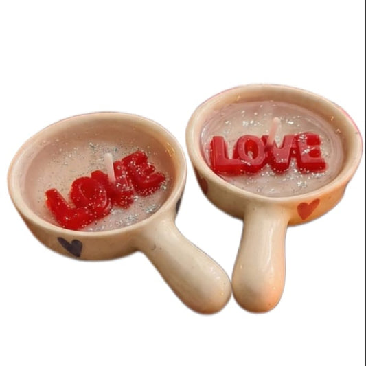 Mini Love Frying Pan Candle