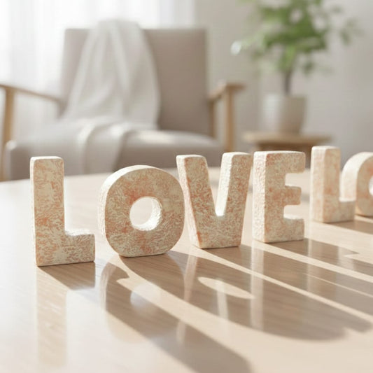 LOVE Decorative Letter Showpiece and Flower Pot | Modern Home Décor Table Accent